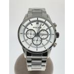 POLICE◆クォーツ腕時計/アナログ/ステンレス/WHT/SLV