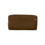 ショッピングヴェルニ LOUIS VUITTON◆ジッピー・ウォレット_モノグラム・ヴェルニ/エナメル/BEG/レディース/汚れ有