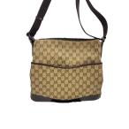 GUCCI◆ショルダーバッグ_GGキャンバス/キャンバス/BRW