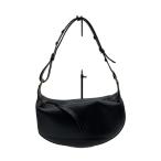 ZARA◆ハンドバッグ/フェイクレザー/BLK/無地/ホーボーバッグ