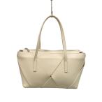 ZARA◆ZARA/ハンドバッグ/レザー/WHT/無地