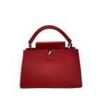 LOUIS VUITTON◆カプシーヌPM_ダミエ・ヴェルニ/牛革/RED//