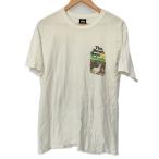 ショッピングstussy STUSSY◆Tシャツ/M/コットン/WHT/ビーチボーイズ