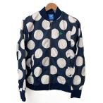 ショッピング水玉 adidas◆スタンスミス/水玉/トラックジャケット/ポリエステル/NVY汚れ有/毛玉有/使用感有/