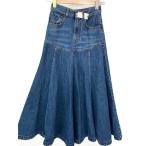 ショッピングchloe Chloe◆デニムスカート/size:34/コットン/IDG/無地/CHC22SDJ2415240X