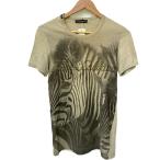 DOLCE&GABBANA◆00s/ゼブラ柄/グラフィックTシャツ/44/コットン/KHK/無地