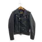 ショッピングschott Schott◆ダブルライダースジャケット/XXL/牛革/BLK/無地/516UST