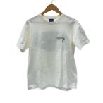 STUSSY◆Tシャツ/M/コットン/WHT/プリント