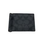 COACH◆マネークリップ/レザー/BLK/総柄/メンズ/CH086