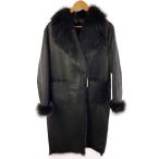 ショッピングzara ZARA◆コート/M/レザー/BLK//