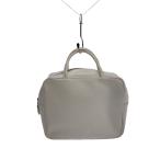 COMME des GARCONS◆青山限定スクエア型ハンドバッグ/レザー/ホワイト/OZ-K 208//