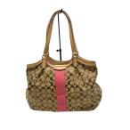 COACH◆トートバッグ_シグネチャー/--/BEG/総柄
