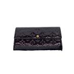 LOUIS VUITTON◆ポルト・フォイユ・サラ_モノグラム・ヴェルニ/エナメル/BRD/メンズ