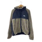 STUSSY◆フリースジャケット/XL/ポリエステル/KHK/118530