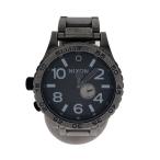 NIXON◆クォーツ腕時計/アナログ/ステンレス/BLK/SLV/SS/THE51-30