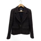CHANEL◆テーラードジャケット/38/ウール/ブラウン/P20154V11622