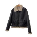 ショッピングzara ZARA◆フェイクムートンジャケット/M/--/BLK