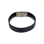 LOUIS VUITTON* браслет / кожа /BLK/ мужской /M6606D/ маленькая царапина / ржавчина иметь ///