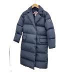 MONCLER◆ロングダウンジャケット/O/ナイロン/BLK/無地/G20931C00050//