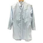 ショッピングINDIVIDUALIZED individualized shirts◆シャツワンピース/14 1/2/コットン/BLU/無地