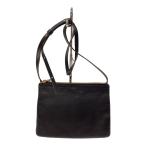 CELINE◆CELINE セリーヌ ショルダーバッグ/レザー/BLK/無地//