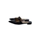 MANOLO BLAHNIK* Flat туфли-лодочки /35/BLK/ шлепанцы 