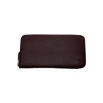 HERMES◆アザップシルクイン/長財布/レザー/BRD/無地/