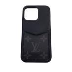 LOUIS VUITTON◆iPhone・バンパー13PRO_モノグラム・エクリプス/--/BLK/メンズ