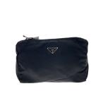 PRADA◆ポーチ/ナイロン/BLK