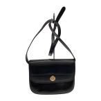 GUCCI◆OLD GUCCI_ショルダーバッグ/レザー/BLK/無地/011・116・0917