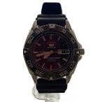 SEIKO◆SEIKO5 SPORTS/スモールダイバーオート/アナログ/ラバー/BLK/BLK/SS/7S36-00Y0
