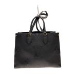 LOUIS VUITTON◆オンザゴーMM_モノグラム・アンプラント_BLK/レザー/BLK//