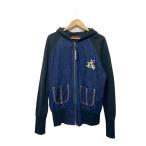 ショッピングEVISU EVISU◆きりかえしデニム/ジップパーカー/40/コットン/BLK