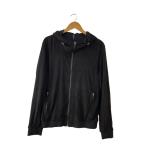 ショッピングzara ZARA MAN◆パンチングジップパーカー/XL/ポリエステル/BLK