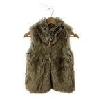 ショッピングzara ZARA◆Y2K/ファー/ベスト/--/アクリル/BRW