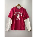 ショッピングlte A BATHING APE◆長袖Tシャツ/L/コットン/PNK/001LTE751024X