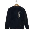 and wander◆HIGH LOFT FLEECE PULLOVER/スウェット/0/ポリエステル/BLK