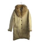 ショッピングBURBERRY BURBERRY LONDON◆ロングダウンジャケット/40/ポリエステル/CRM/無地/FR014-827-42