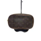 LOUIS VUITTON* небольшая сумочка * gun ju_ монограмма * парусина _BRW/PVC/BRW//