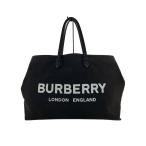 ショッピングBURBERRY BURBERRY LONDON◆トートバッグ/キャンバス/BLK/8009268/底 裏地汚れ有/色褪せ有