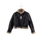 ショッピングzara ZARA◆レザージャケット・ブルゾン/SS/フェイクレザー/BRW