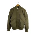 ショッピングzara ZARA◆フライトジャケット/M/ポリエステル/KHK/無地//