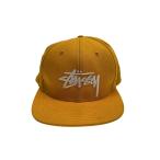 STUSSY◆ベーシックロゴ/キャップ/--/コットン/YLW/メンズ