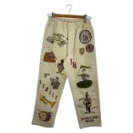 GALLERY PANTS/samuel zelig/メモリアルパンツ/刺繍/M/コットン/IVO/ヘリンボーン