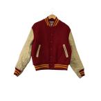 GOLDEN BEAR◆スタジャン/M/ウール/RED/無地