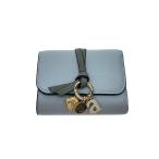 ショッピングchloe Chloe◆アルファベット/3つ折り財布/レザー/BLU/レディース//