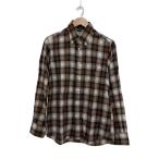 individualized shirts◆長袖シャツ/15.5/コットン/BRW/チェック//ボタンダウン