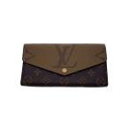 LOUIS VUITTON◆ポルト・フォイユ・サラ_モノグラム・ジャイアント・リバース/--/BRW/総柄/レディース