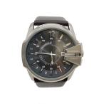 ショッピングdiesel DIESEL◆クォーツ腕時計/アナログ/レザー/GRY/dz-1206