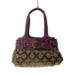 COACH◆ハンドバッグ_オプアート/キャンバス/PUP